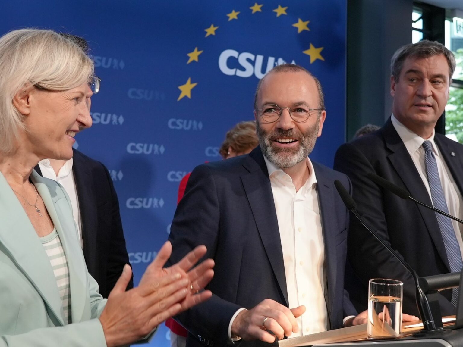Europa hat gewählt. Wahlabend in der CSU Landesleitung.